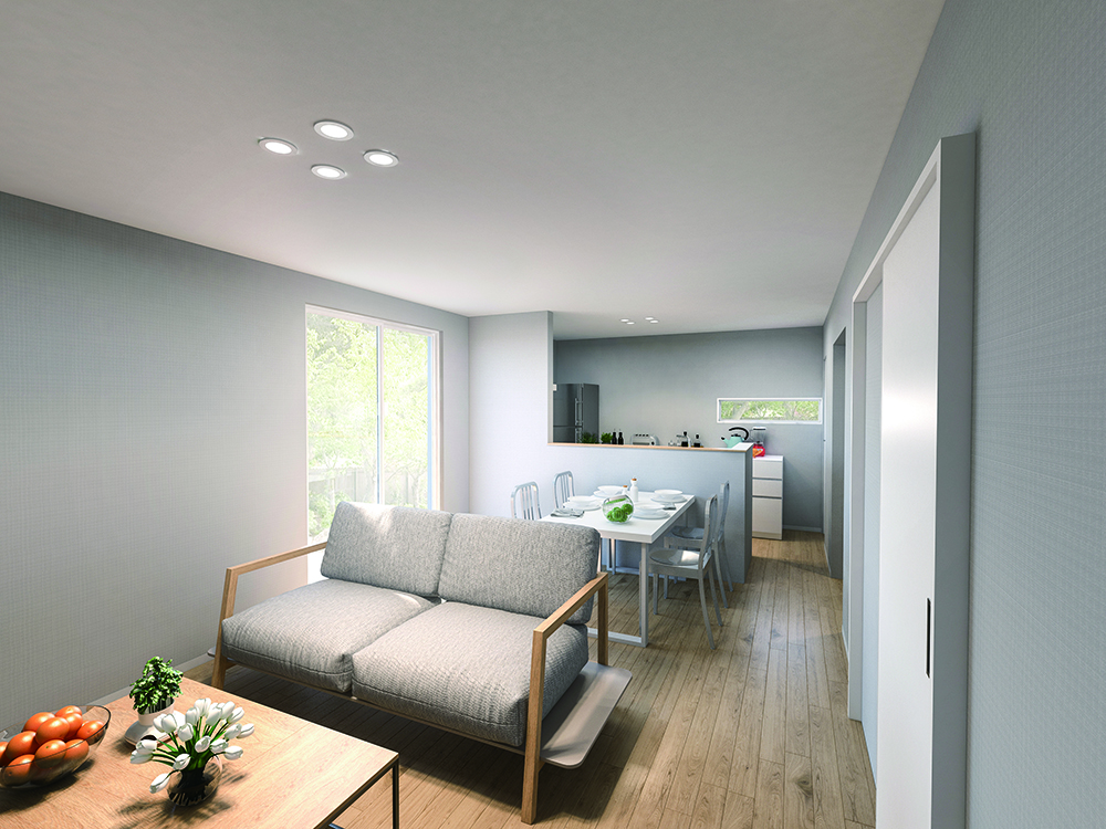 「外へ閉じて、内へ開く。光と空を取り込む設計」イメージ画像