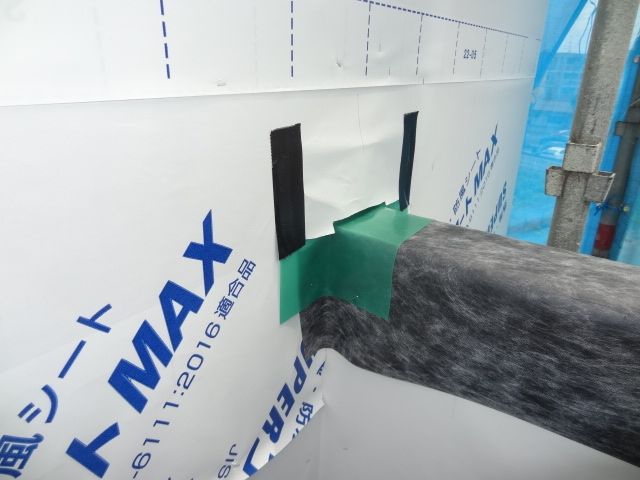 モデルハウス　バルコニー笠木の防水処理