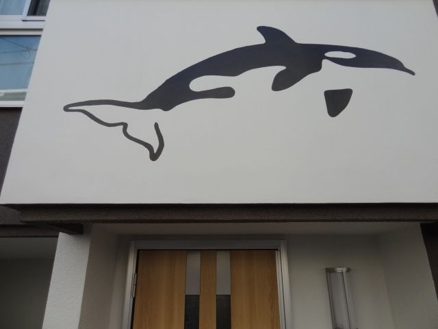 外壁にシャチ？！